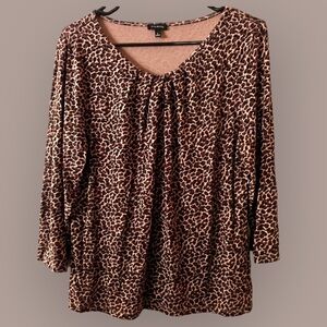 Talbots Animal Print Blouse